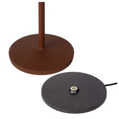 JUSTINE - Oplaadbare Tafellamp Binnen/Buiten - Accu/Batterij - LED Dimb. - 1x2W 2700K - IP54 - Met draadloos oplaadstation - Roest bruin*Lucide New