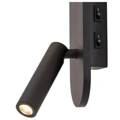 KELLY - Bedlamp / Wandlamp - LED - 1x3,5W 3000K - Zwart*Lucide Discount