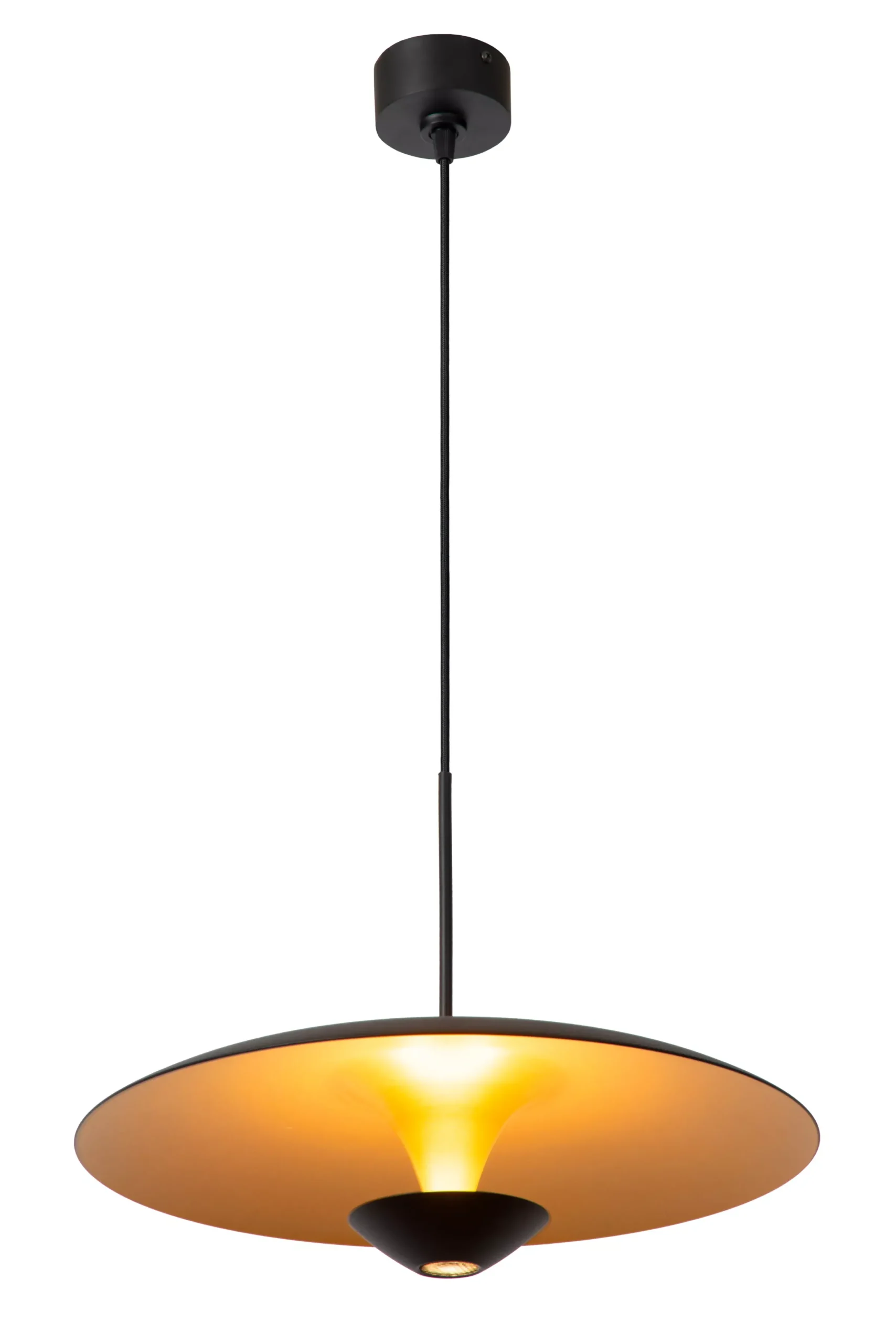 KENNETH - Hanglamp - Ø 40 cm - LED Dimb. - 1x12W 2700K - Zwart*Lucide Discount