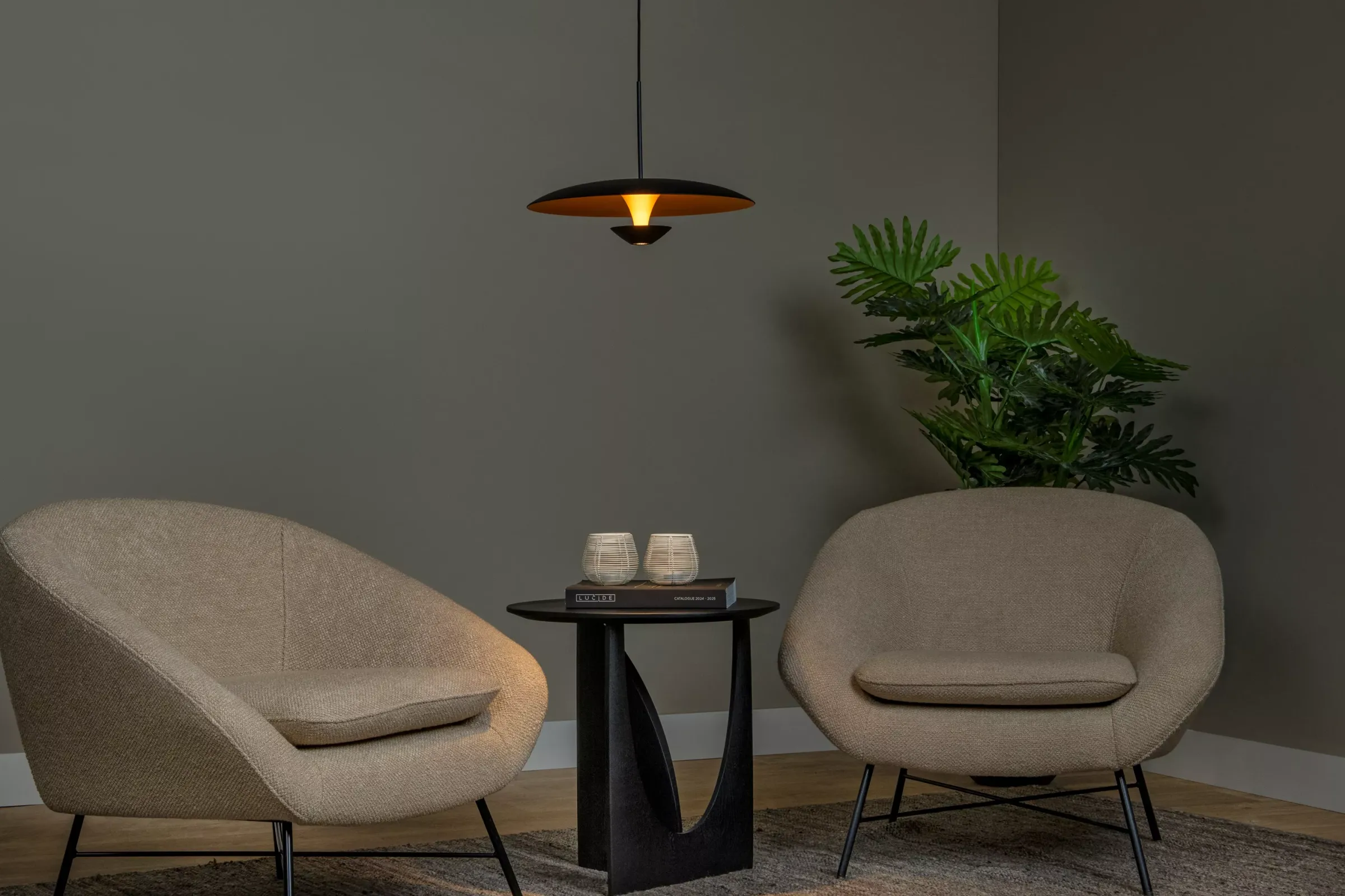 KENNETH - Hanglamp - Ø 40 cm - LED Dimb. - 1x12W 2700K - Zwart*Lucide Discount