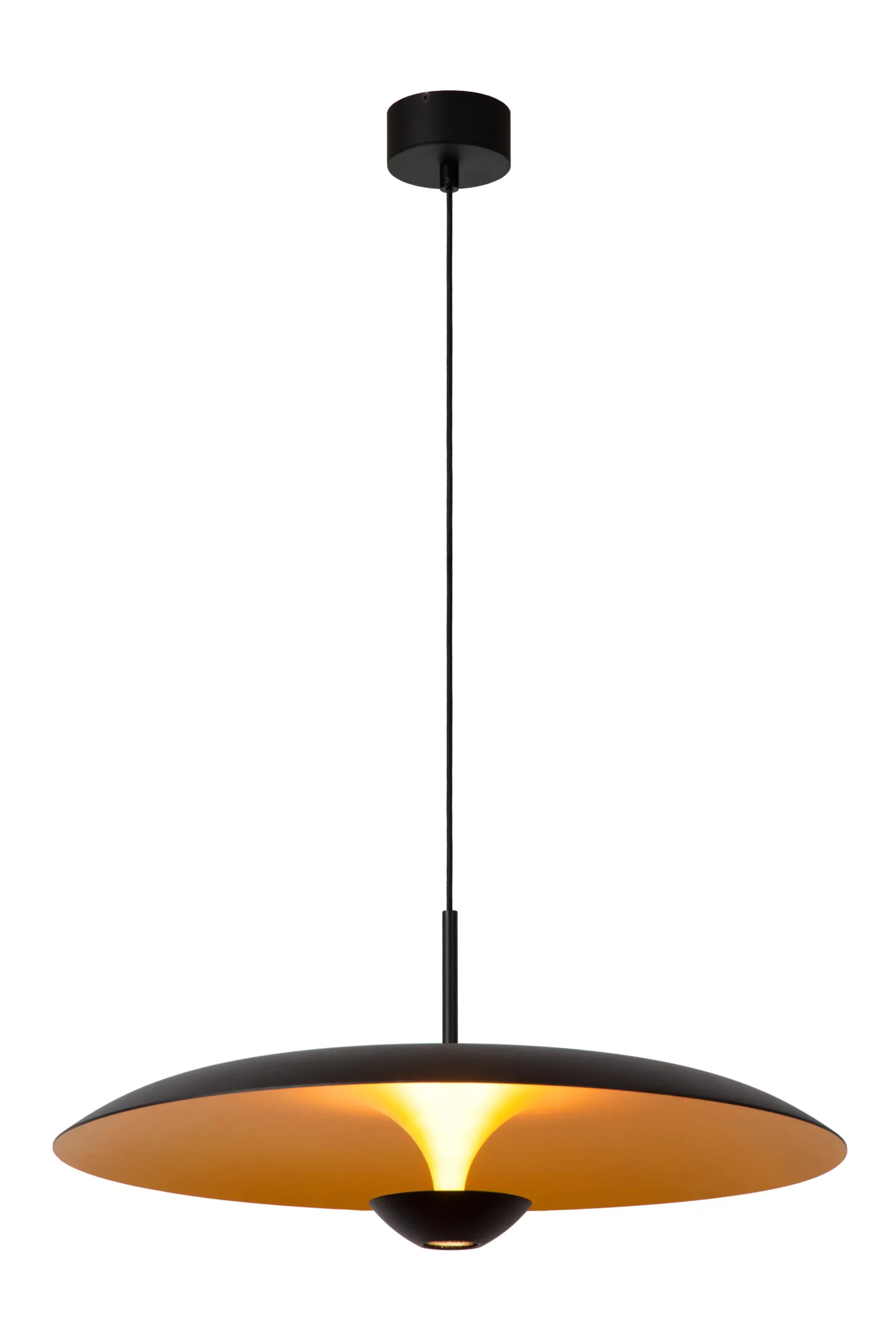 KENNETH - Hanglamp - Ø 60 cm - LED Dimb. - 1x16W 2700K - Zwart*Lucide New