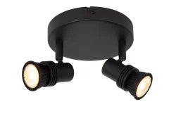 KIANTI - Plafondspot - Ø 15 cm - 2xGU10 - Zwart*Lucide Online