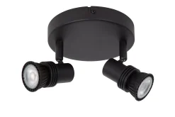 KIANTI - Plafondspot - Ø 15 cm - 2xGU10 - Zwart*Lucide Online
