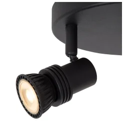KIANTI - Plafondspot - Ø 15 cm - 2xGU10 - Zwart*Lucide Online