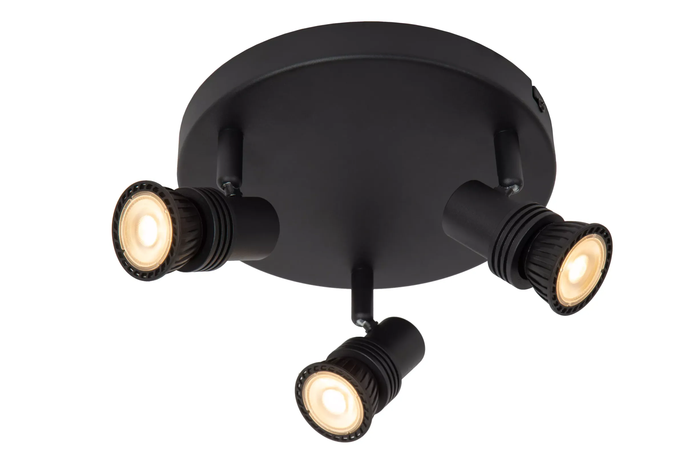KIANTI - Plafondspot - Ø 21 cm - 3xGU10 - Zwart*Lucide Online