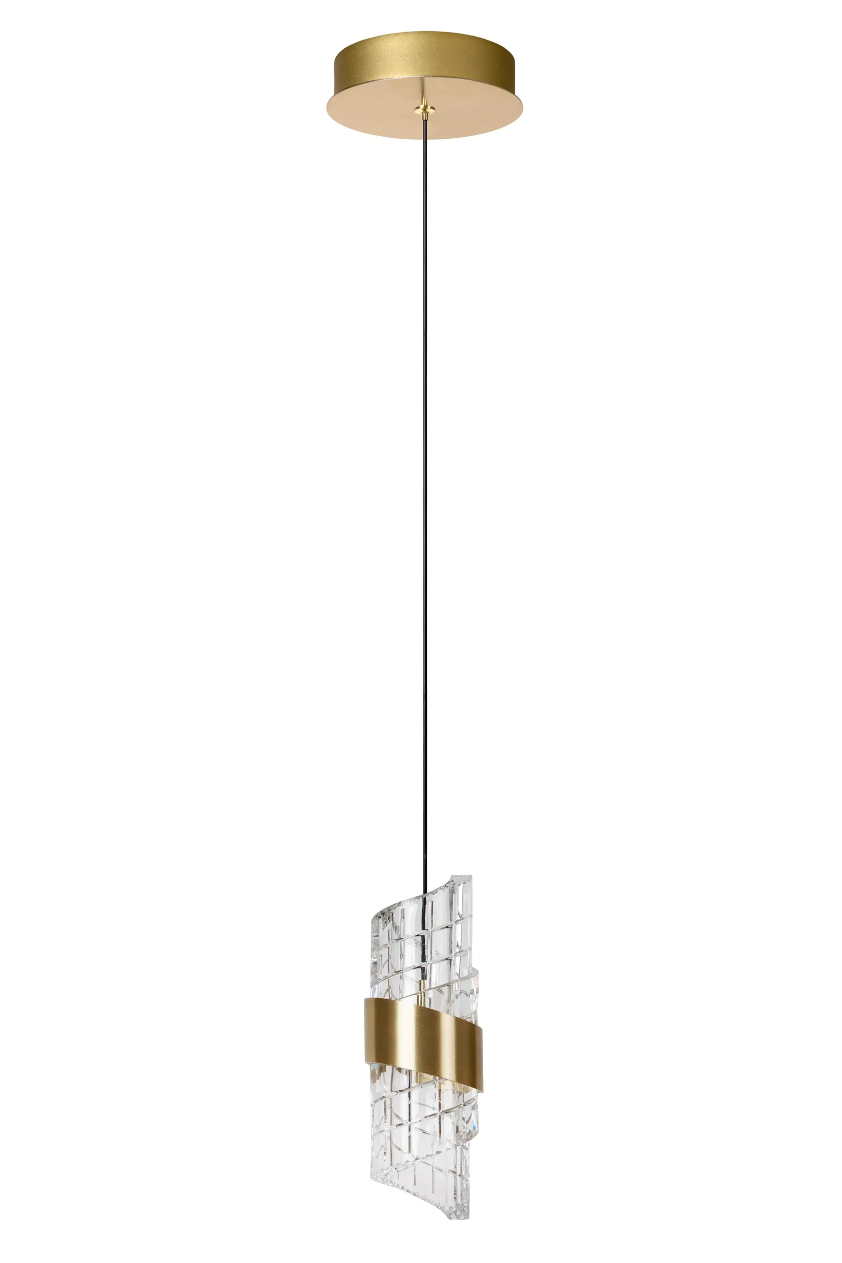 KLIGANDE - Hanglamp - Ø 13 cm - LED - 1x9W 2700K - Mat Goud / Messing*Lucide Outlet