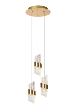 KLIGANDE - Hanglamp - Ø 25 cm - LED Dimb. - 3x8W 2700K - Mat Goud / Messing*Lucide Hot