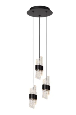 KLIGANDE - Hanglamp - Ø 25 cm - LED Dimb. - 3x8W 2700K - Zwart*Lucide Cheap