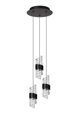 KLIGANDE - Hanglamp - Ø 25 cm - LED Dimb. - 3x8W 2700K - Zwart*Lucide Cheap