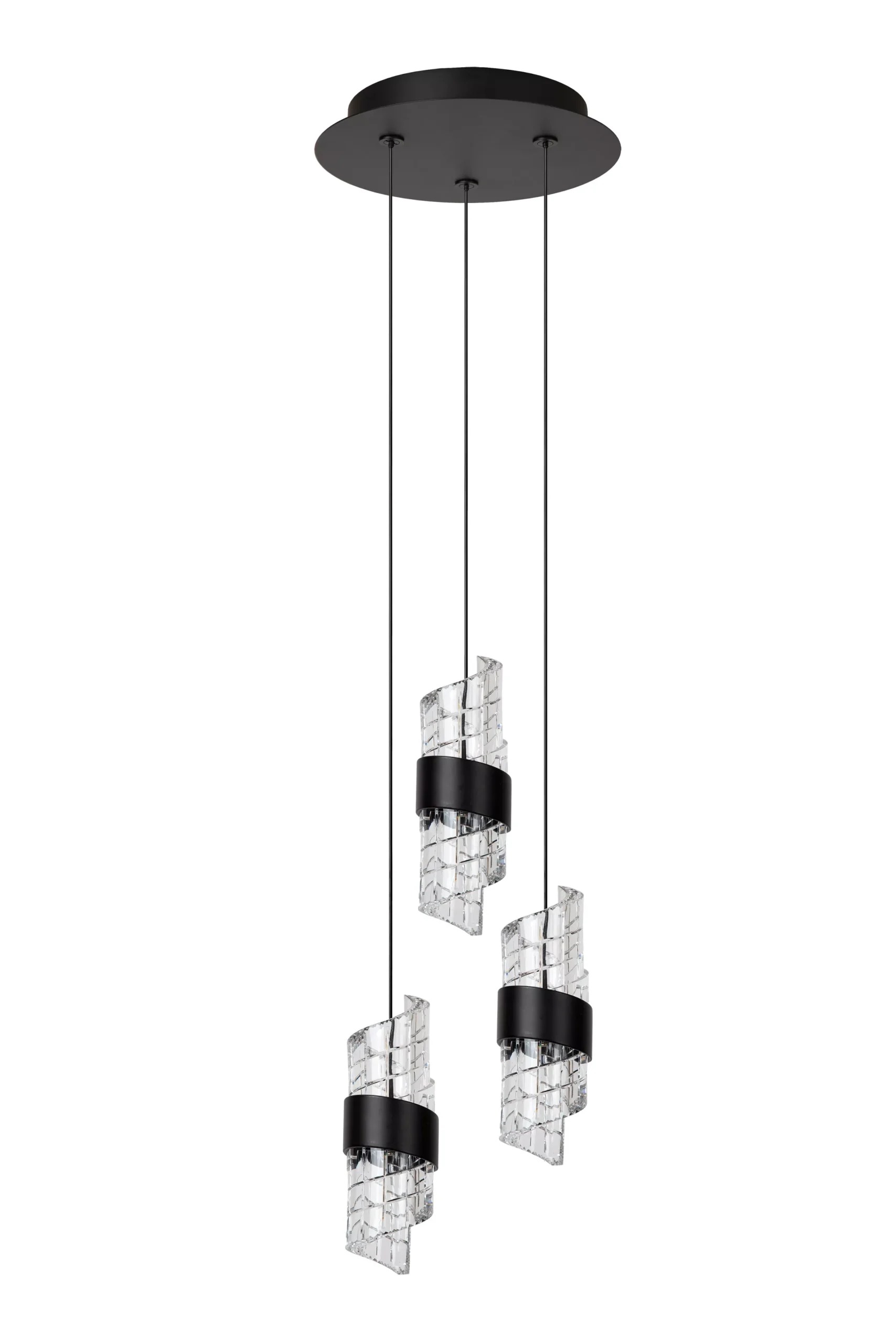 KLIGANDE - Hanglamp - Ø 25 cm - LED Dimb. - 3x8W 2700K - Zwart*Lucide Cheap