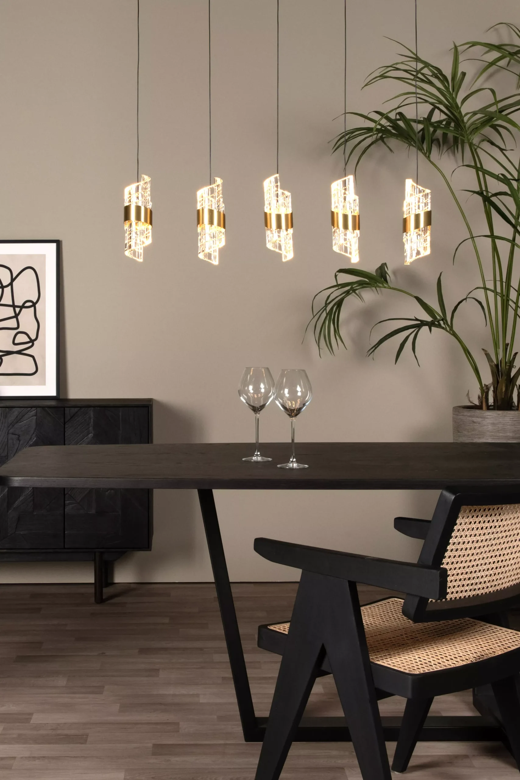 KLIGANDE - Hanglamp - LED Dimb. - 5x7,8W 2700K - Mat Goud / Messing*Lucide Best Sale