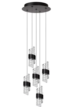 KLIGANDE - Hanglamp - Ø 30 cm - LED Dimb. - 5x8W 2700K - Zwart*Lucide Sale