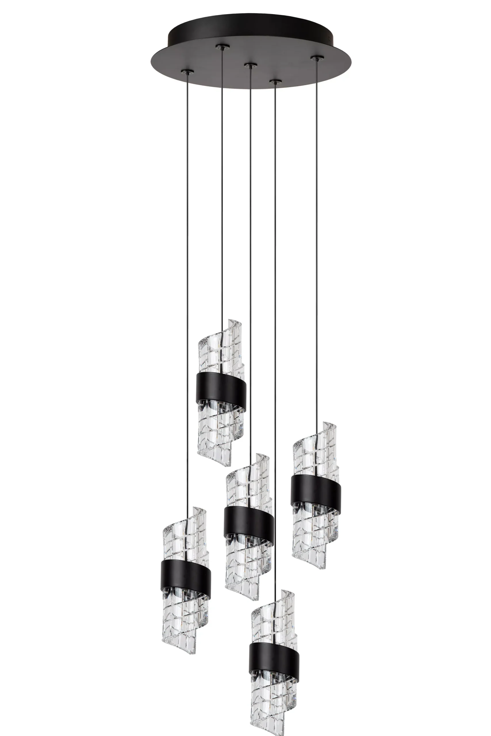 KLIGANDE - Hanglamp - Ø 30 cm - LED Dimb. - 5x8W 2700K - Zwart*Lucide Sale