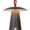LA DONNA - Oplaadbare Tafellamp Binnen/Buiten - Accu/Batterij - Ø 19,7 cm - LED 3 StepDim - 1x2W 2700K - IP54 - Antraciet*Lucide New