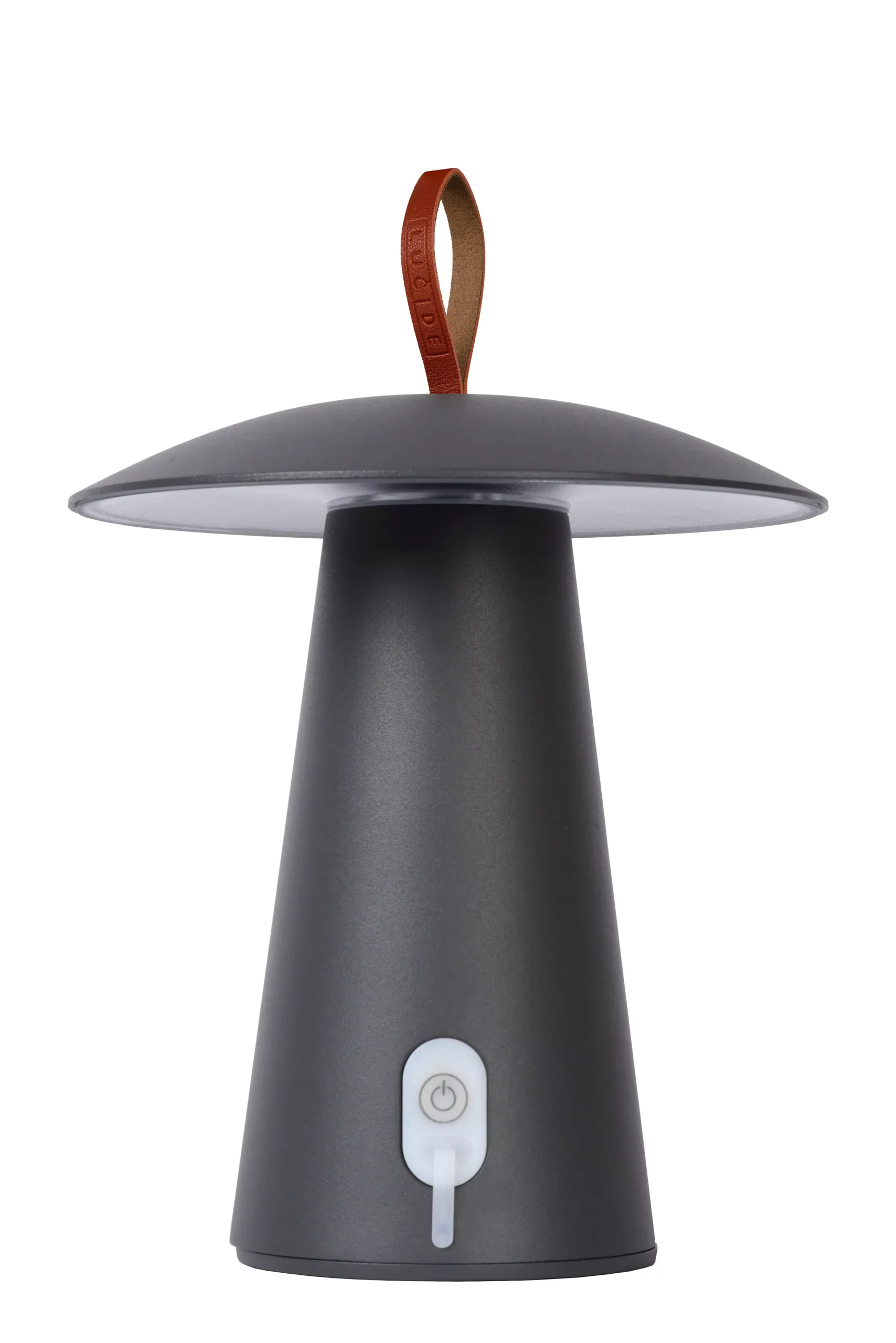 LA DONNA - Oplaadbare Tafellamp Binnen/Buiten - Accu/Batterij - Ø 19,7 cm - LED 3 StepDim - 1x2W 2700K - IP54 - Antraciet*Lucide New