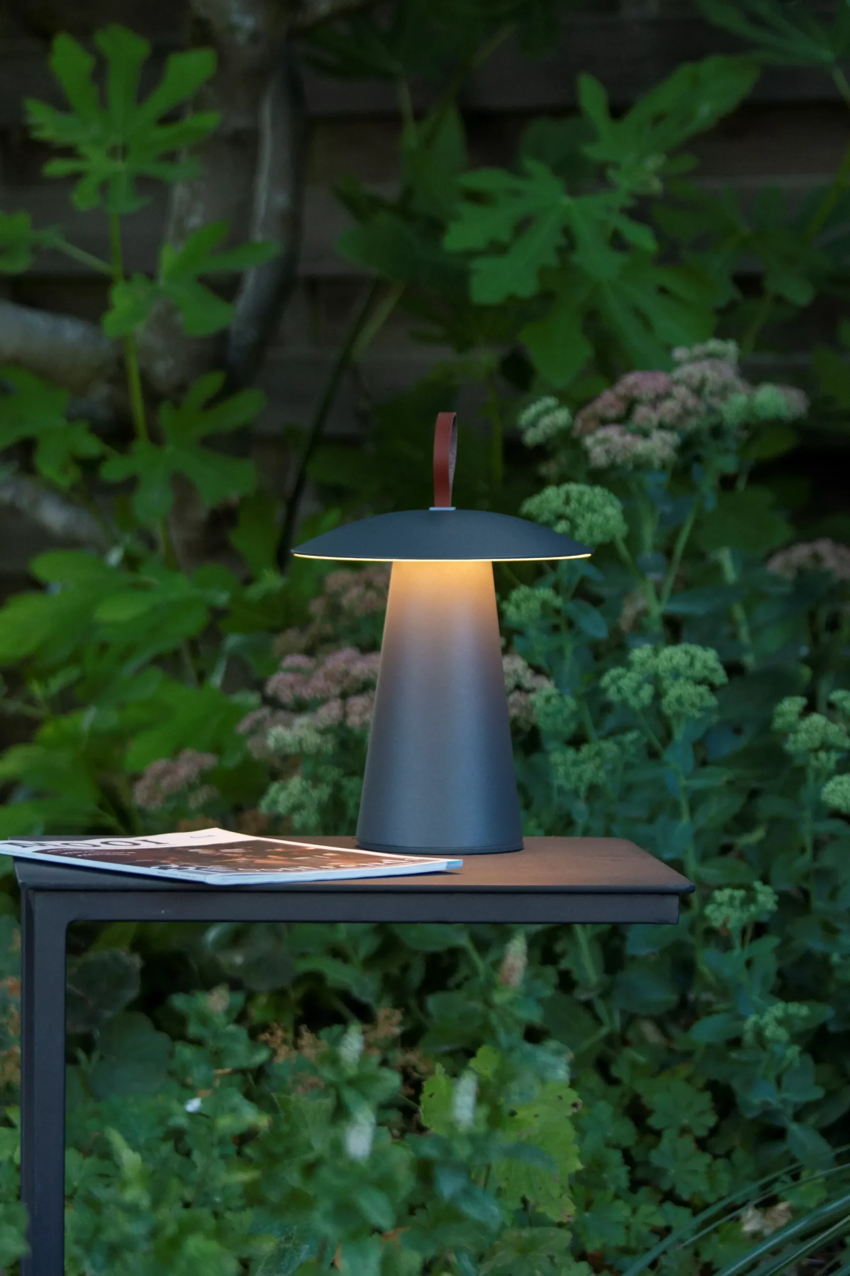 LA DONNA - Oplaadbare Tafellamp Binnen/Buiten - Accu/Batterij - Ø 19,7 cm - LED 3 StepDim - 1x2W 2700K - IP54 - Antraciet*Lucide New