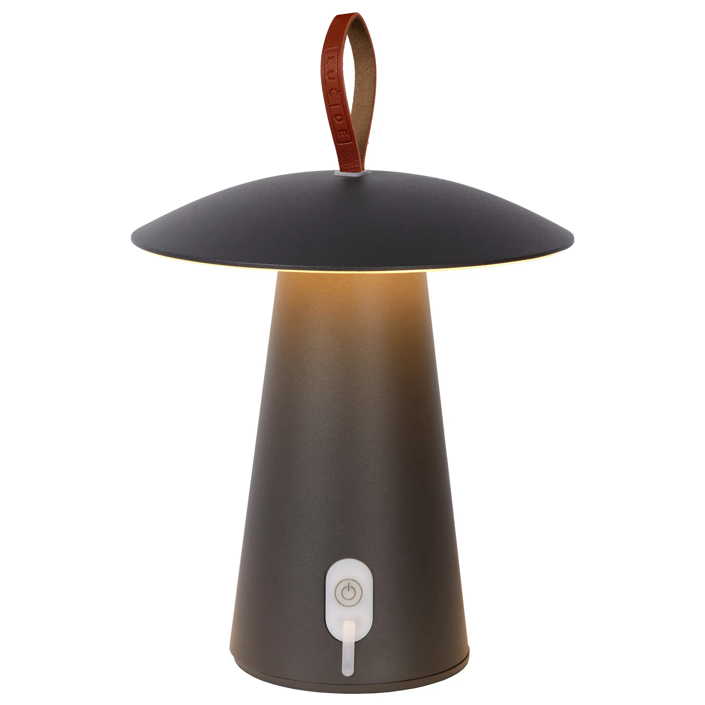 LA DONNA - Oplaadbare Tafellamp Binnen/Buiten - Accu/Batterij - Ø 19,7 cm - LED 3 StepDim - 1x2W 2700K - IP54 - Antraciet*Lucide New