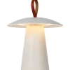 LA DONNA - Oplaadbare Tafellamp Binnen/Buiten - Accu/Batterij - Ø 19,7 cm - LED 3 StepDim - 1x2W 2700K - IP54 - Wit*Lucide Clearance