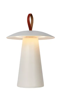LA DONNA - Oplaadbare Tafellamp Binnen/Buiten - Accu/Batterij - Ø 19,7 cm - LED 3 StepDim - 1x2W 2700K - IP54 - Wit*Lucide Clearance