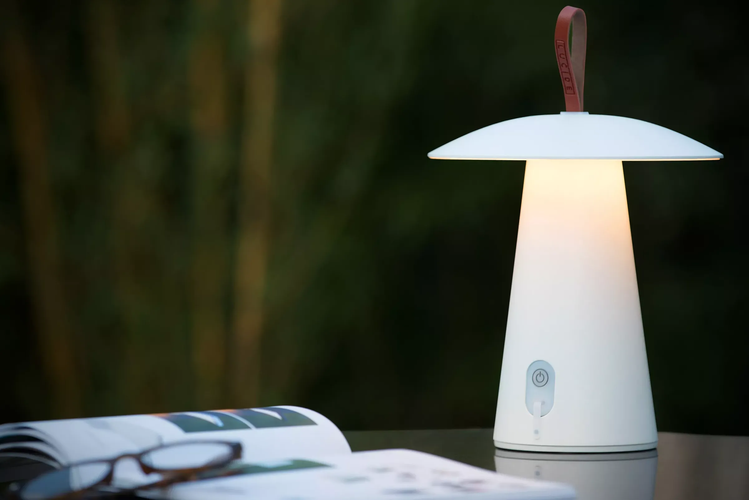 LA DONNA - Oplaadbare Tafellamp Binnen/Buiten - Accu/Batterij - Ø 19,7 cm - LED 3 StepDim - 1x2W 2700K - IP54 - Wit*Lucide Clearance