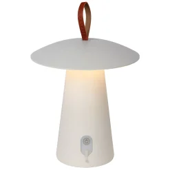 LA DONNA - Oplaadbare Tafellamp Binnen/Buiten - Accu/Batterij - Ø 19,7 cm - LED 3 StepDim - 1x2W 2700K - IP54 - Wit*Lucide Clearance
