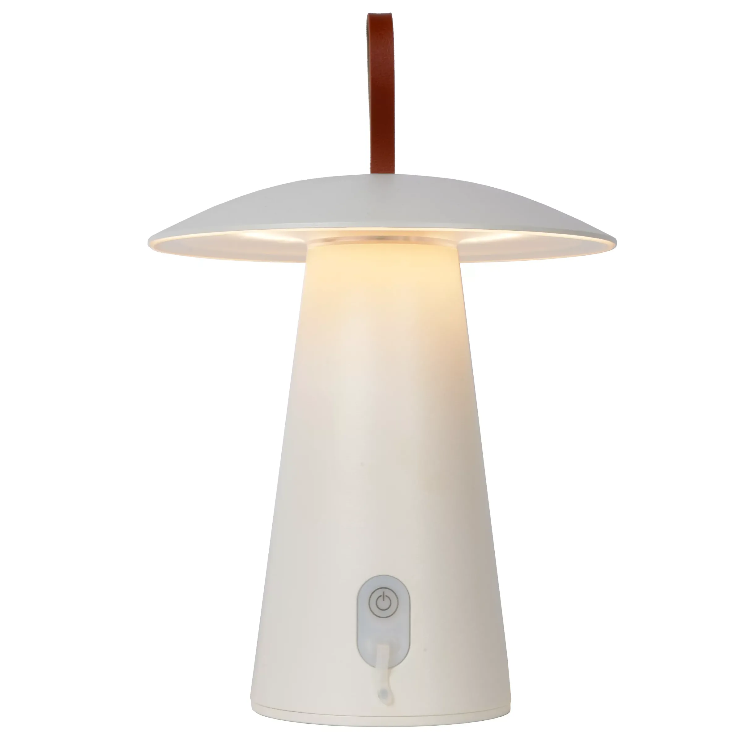 LA DONNA - Oplaadbare Tafellamp Binnen/Buiten - Accu/Batterij - Ø 19,7 cm - LED 3 StepDim - 1x2W 2700K - IP54 - Wit*Lucide Clearance