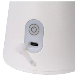 LA DONNA - Oplaadbare Tafellamp Binnen/Buiten - Accu/Batterij - Ø 19,7 cm - LED 3 StepDim - 1x2W 2700K - IP54 - Wit*Lucide Clearance