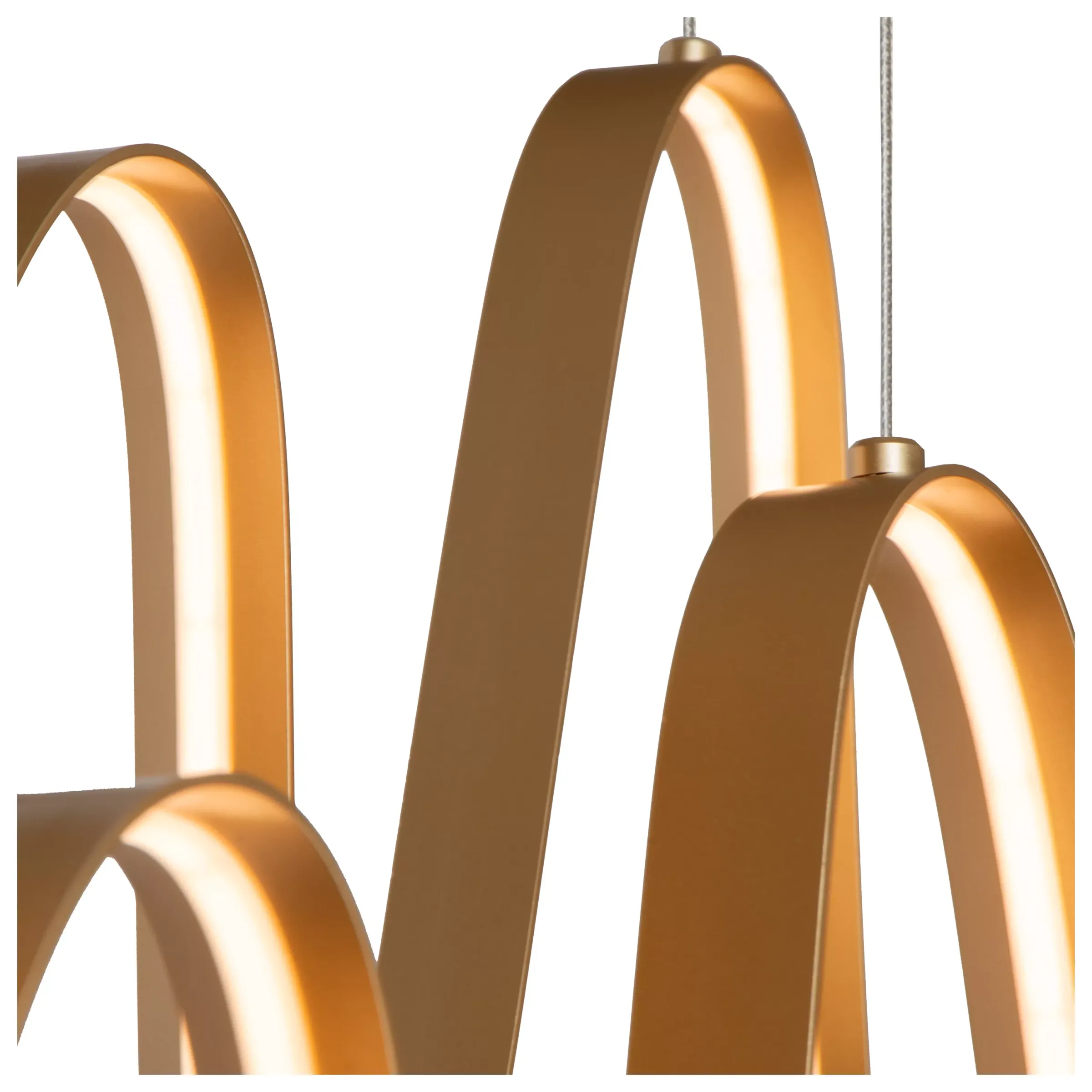 LAMBADA - Hanglamp - LED Dimb. - 2x55W 2700K/3200K - Mat Goud / Messing*Lucide Discount