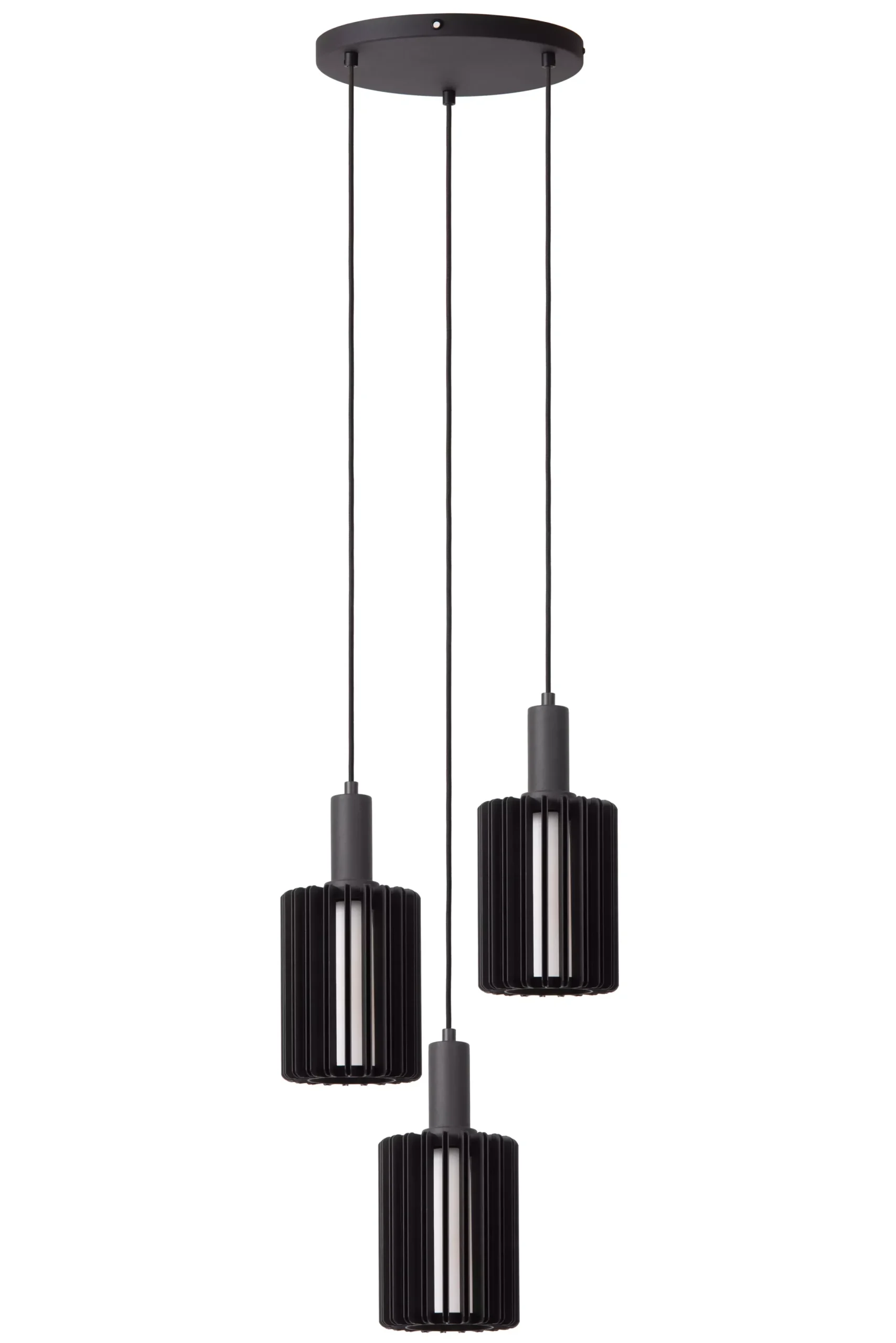 LAMBRES - Hanglamp - 3xE27 - Zwart*Lucide Fashion