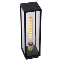 LAURENS - Sokkellamp - 1xE27 - IP54 - Zwart*Lucide Outlet
