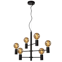 LEANNE - Hanglamp - 6xE27 - Zwart*Lucide Fashion