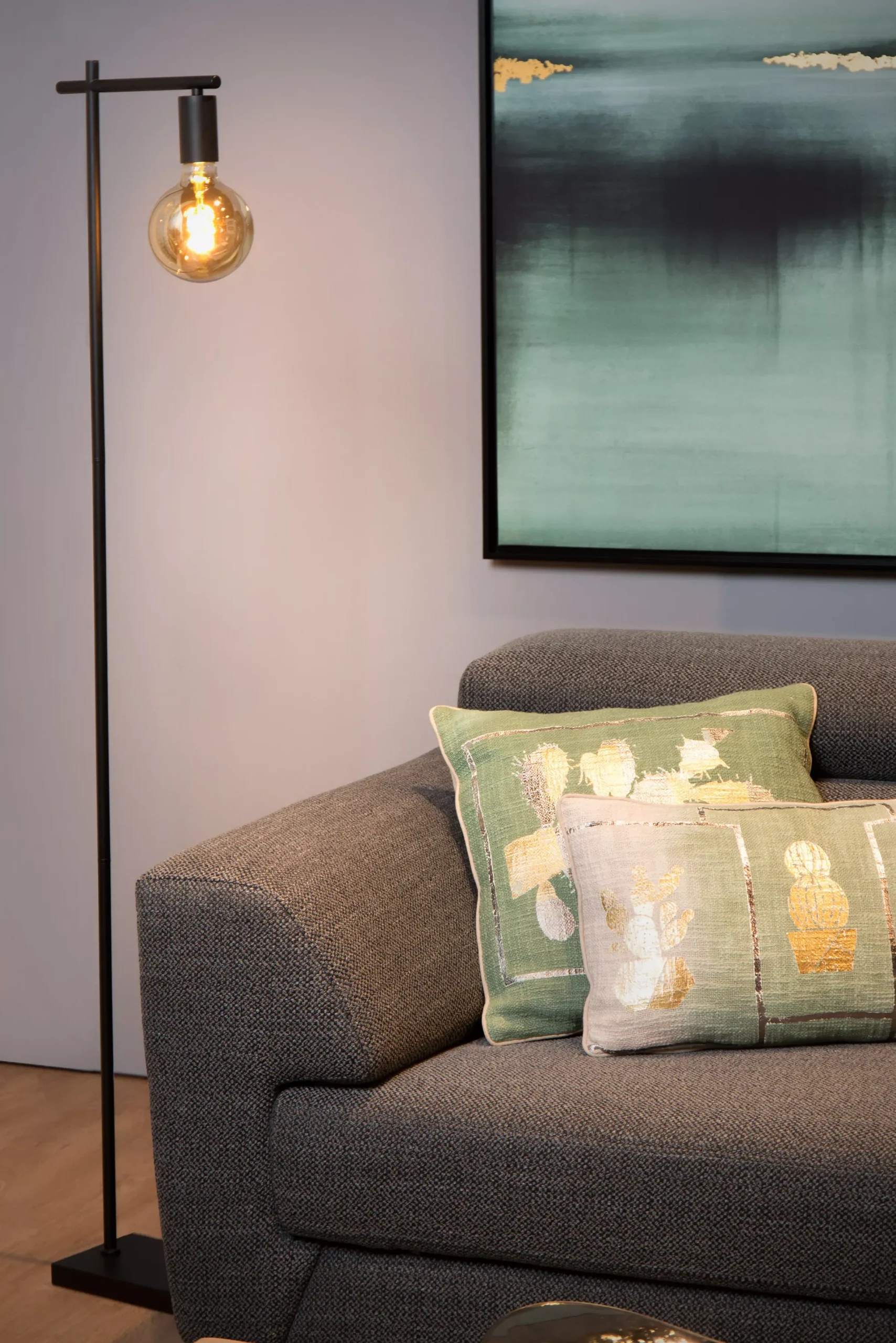 LEANNE - Vloerlamp - 1xE27 - Zwart*Lucide Best