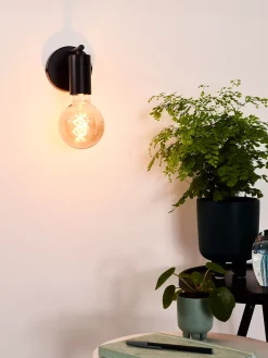 LEANNE - Wandlamp - 1xE27 - Zwart*Lucide Fashion