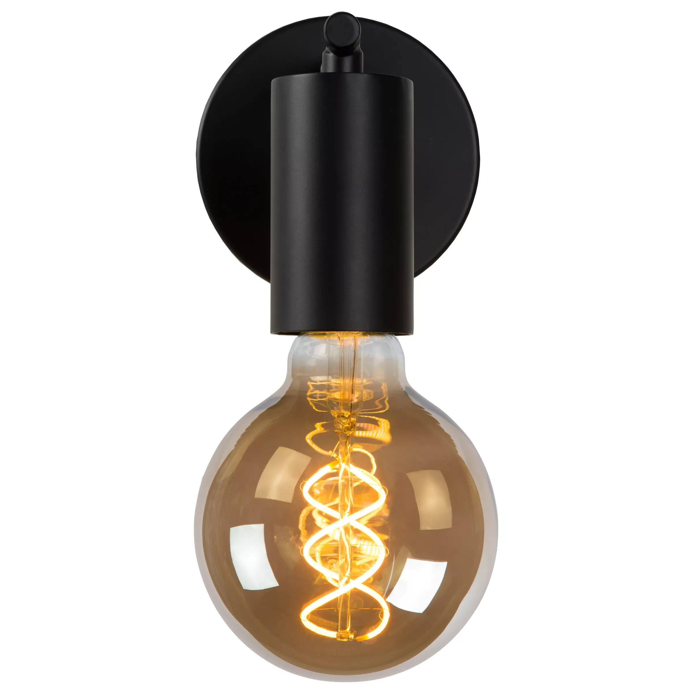 LEANNE - Wandlamp - 1xE27 - Zwart*Lucide Fashion