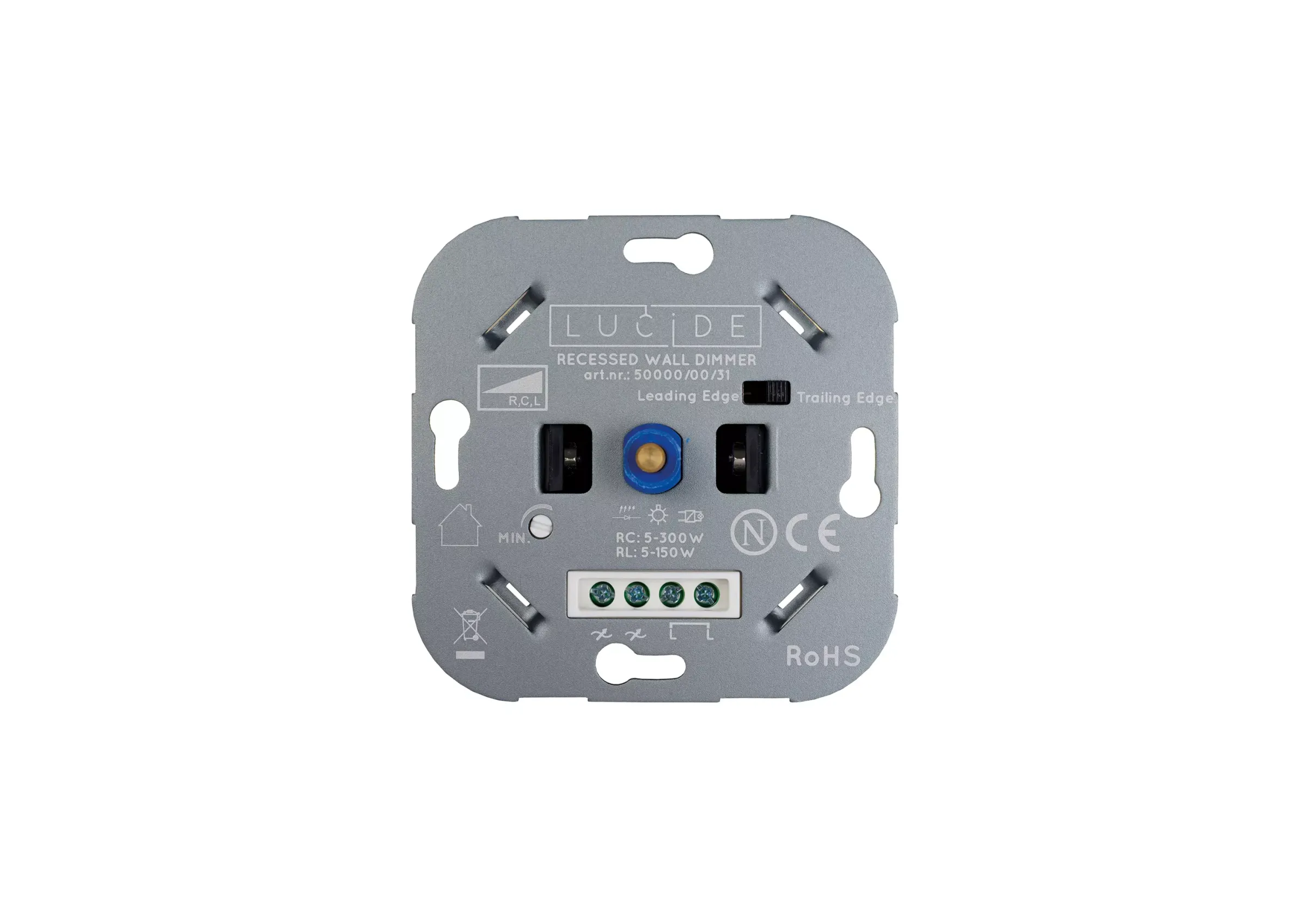 LED dimmer Fase aansnijding RL 5-150W /Fase afsnijding RC 5-300W Wit*Lucide Cheap
