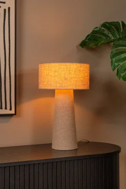 LEEROY - Tafellamp - Ø 30 cm - 1xE27 - Taupe*Lucide Online
