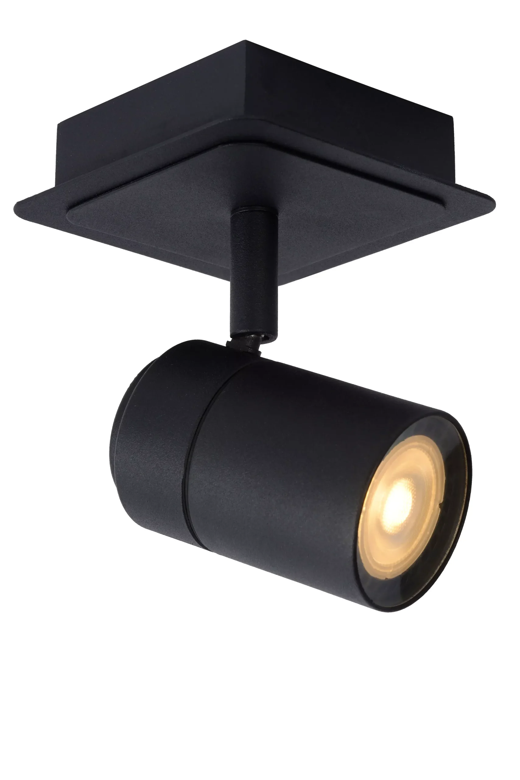 LENNERT - Plafondspot Badkamer - LED Dimb. - GU10 - 1x5W 3000K - IP44 - Zwart*Lucide New