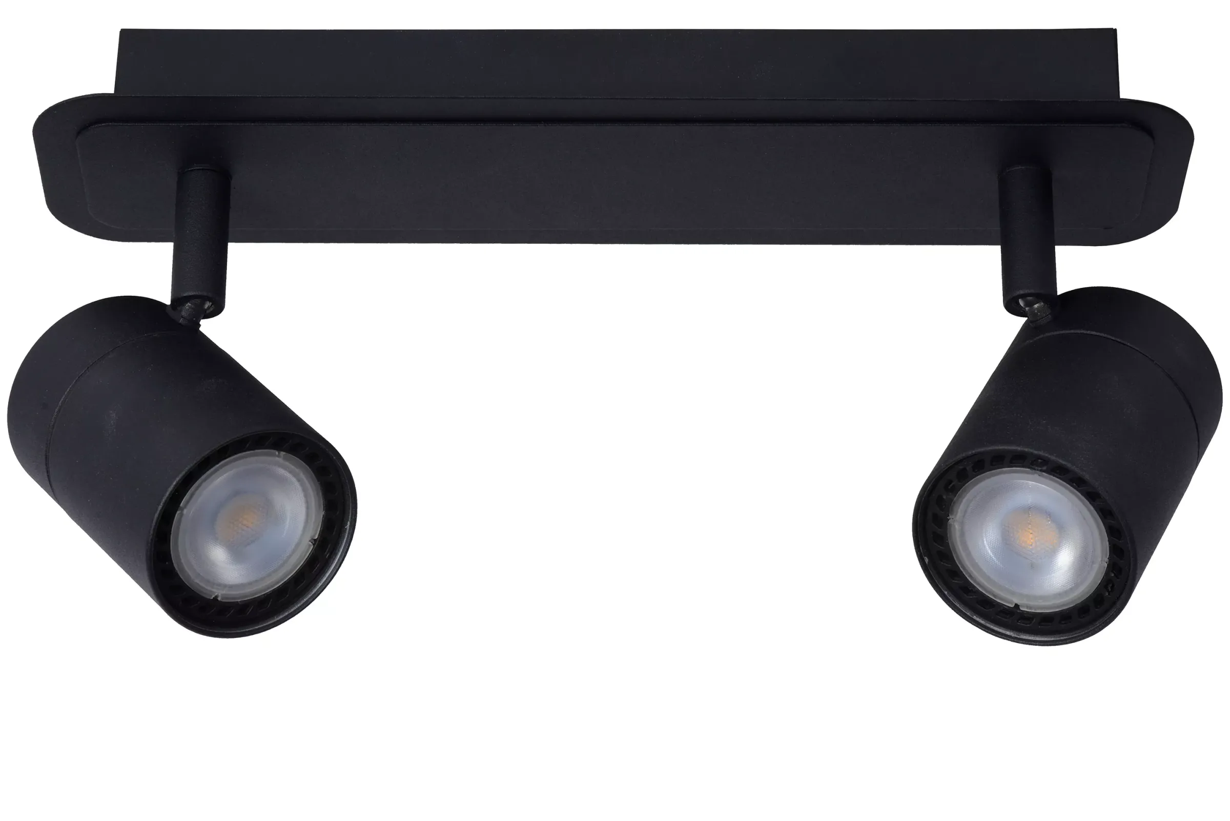 LENNERT - Plafondspot Badkamer - LED Dimb. - GU10 - 2x5W 3000K - IP44 - Zwart*Lucide Cheap