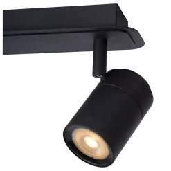 LENNERT - Plafondspot Badkamer - LED Dimb. - GU10 - 2x5W 3000K - IP44 - Zwart*Lucide Cheap