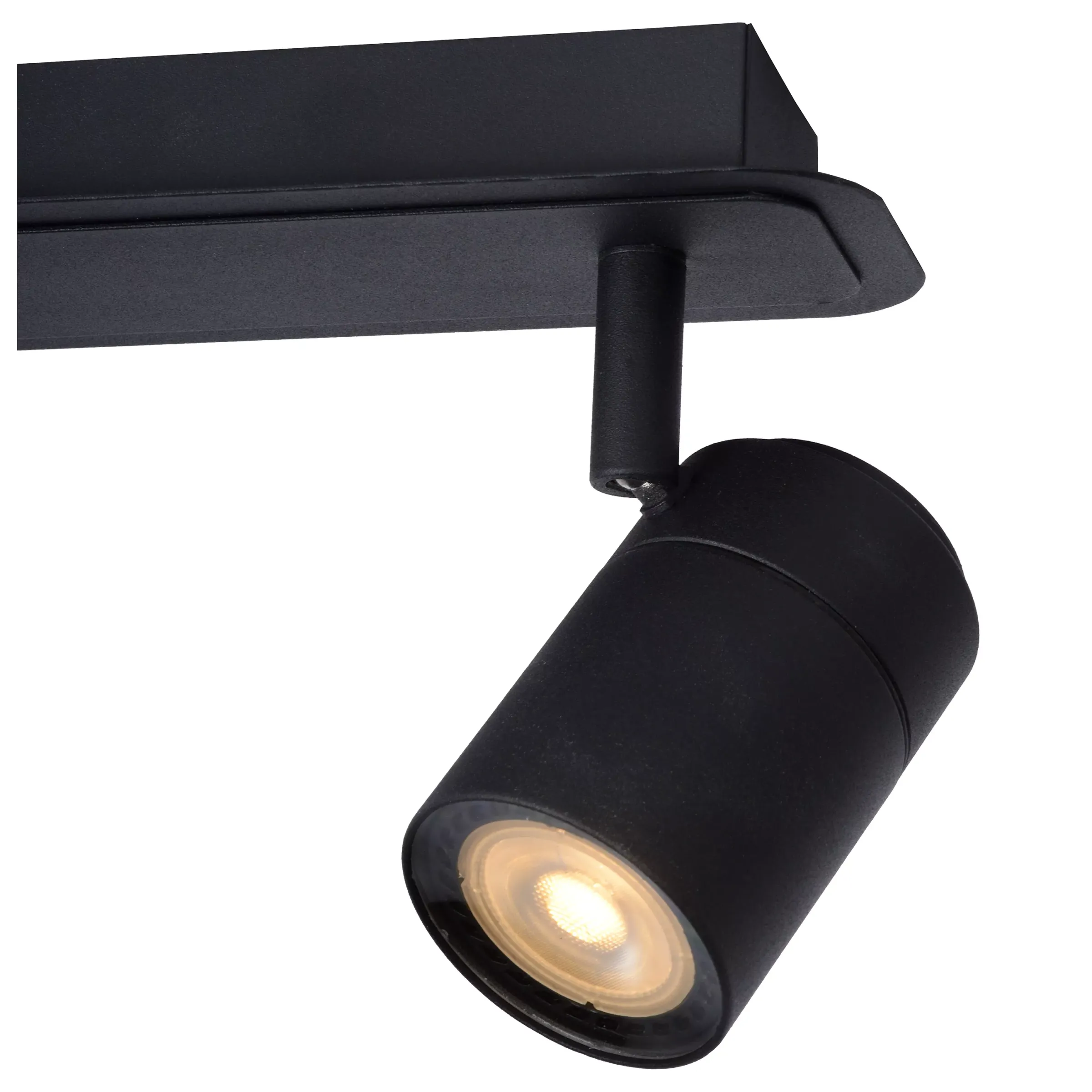 LENNERT - Plafondspot Badkamer - LED Dimb. - GU10 - 2x5W 3000K - IP44 - Zwart*Lucide Cheap