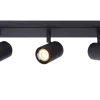 LENNERT - Plafondspot Badkamer - LED Dimb. - GU10 - 3x5W 3000K - IP44 - Zwart*Lucide Discount