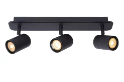 LENNERT - Plafondspot Badkamer - LED Dimb. - GU10 - 3x5W 3000K - IP44 - Zwart*Lucide Discount