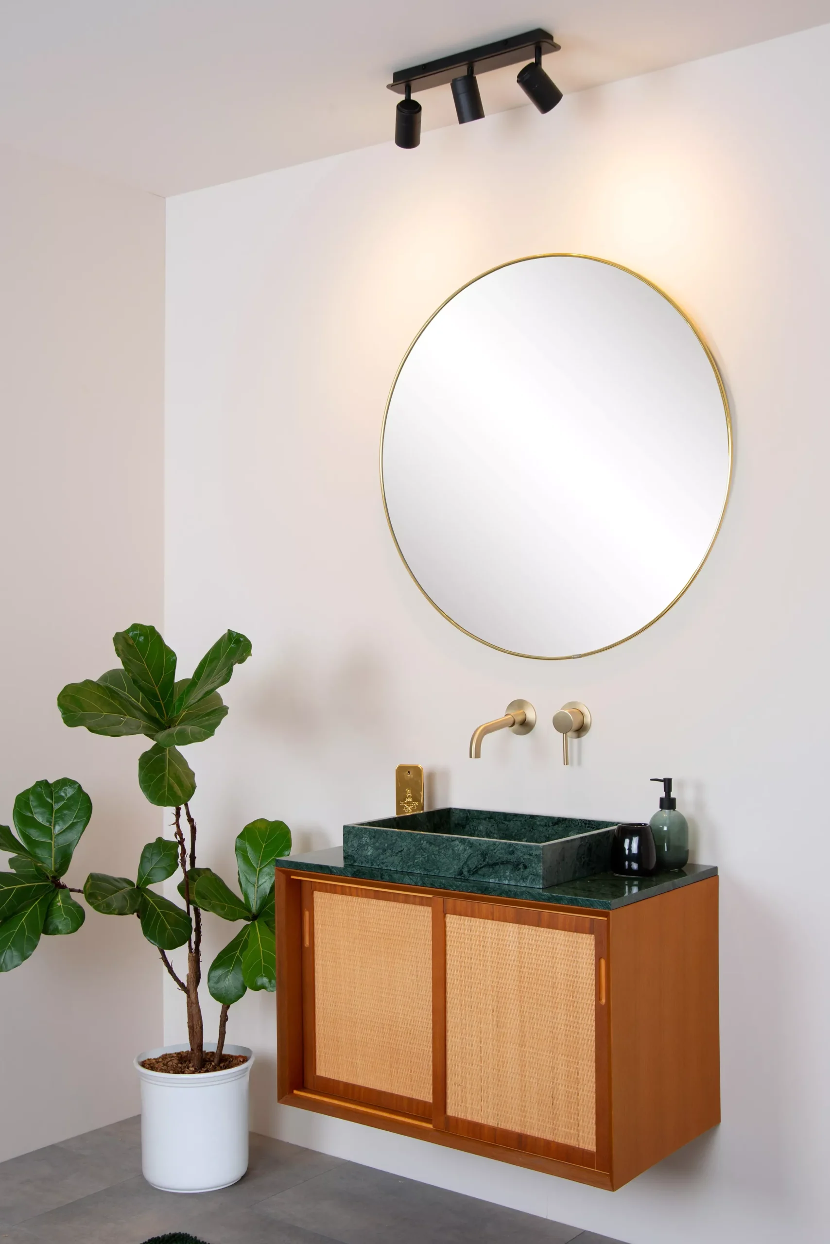 LENNERT - Plafondspot Badkamer - LED Dimb. - GU10 - 3x5W 3000K - IP44 - Zwart*Lucide Discount