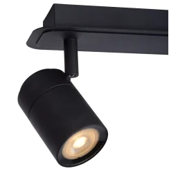 LENNERT - Plafondspot Badkamer - LED Dimb. - GU10 - 3x5W 3000K - IP44 - Zwart*Lucide Discount