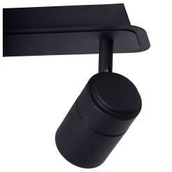 LENNERT - Plafondspot Badkamer - LED Dimb. - GU10 - 3x5W 3000K - IP44 - Zwart*Lucide Discount