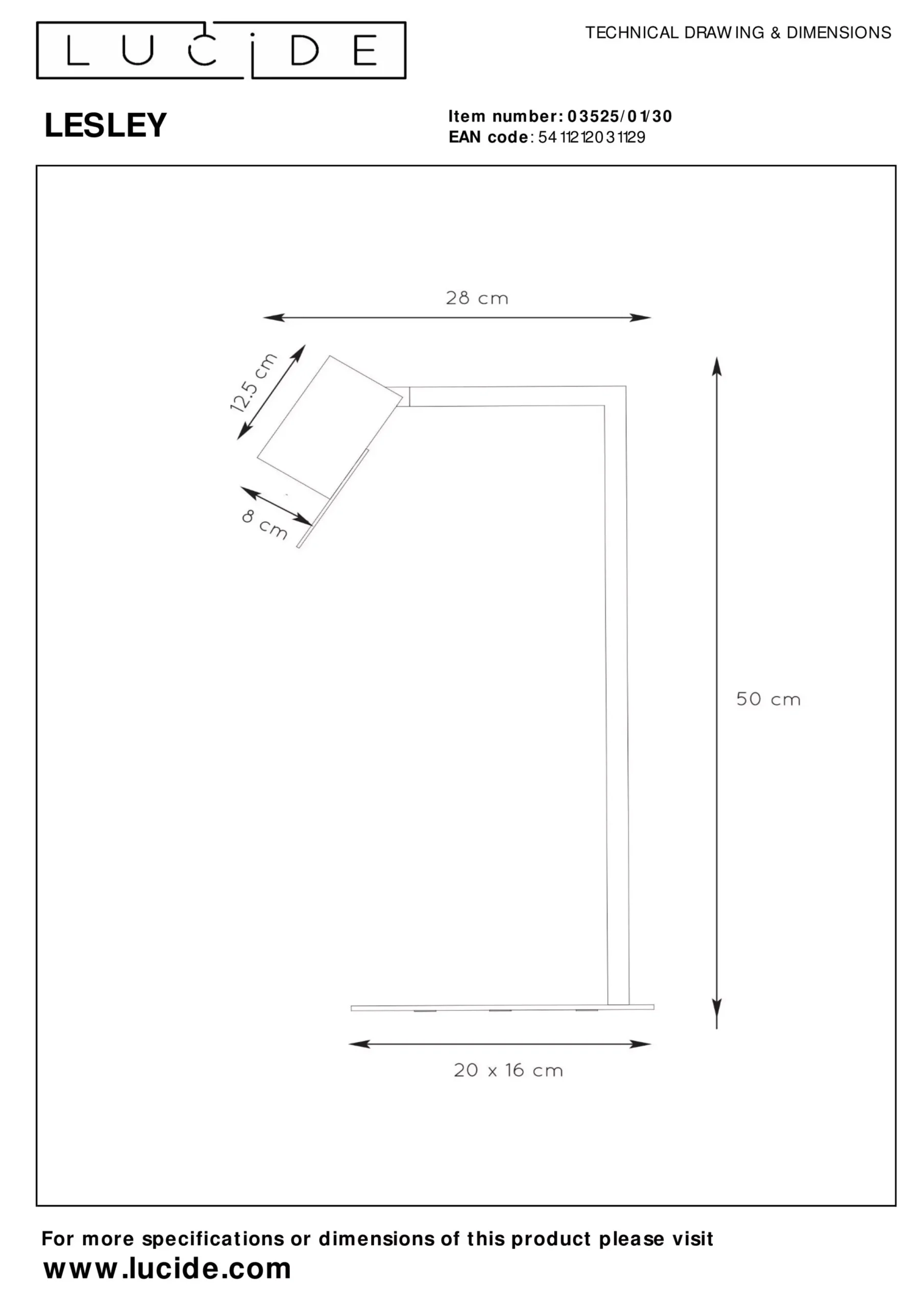 LESLEY - Bureaulamp - 1xGU10 - Zwart*Lucide Hot
