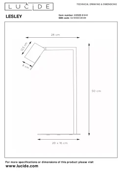 LESLEY - Bureaulamp - 1xGU10 - Taupe*Lucide Sale