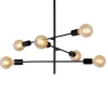 LESTER - Plafonnière - 6xE27 - Zwart*Lucide Cheap