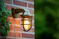 LEWIS - Wandlamp Binnen/Buiten - 1xE27 - IP44 - Mat Goud / Messing*Lucide Store
