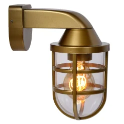 LEWIS - Wandlamp Binnen/Buiten - 1xE27 - IP44 - Mat Goud / Messing*Lucide Store
